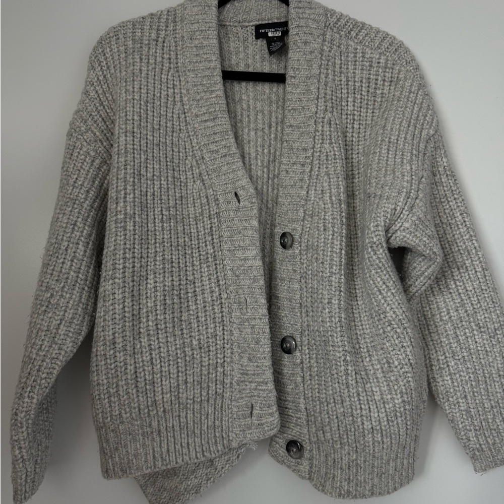 Fifteen Twenty Heather Gray Cardigan